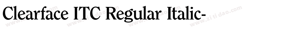 Clearface ITC Regular Italic字体转换